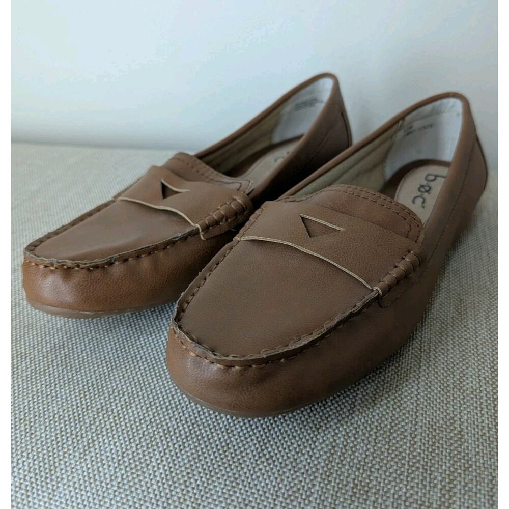 B.O.C Born Womens Loafer Size 9.5 Tan Brown Driving Moc Slip On Vegan Leather - Picture 7 of 7